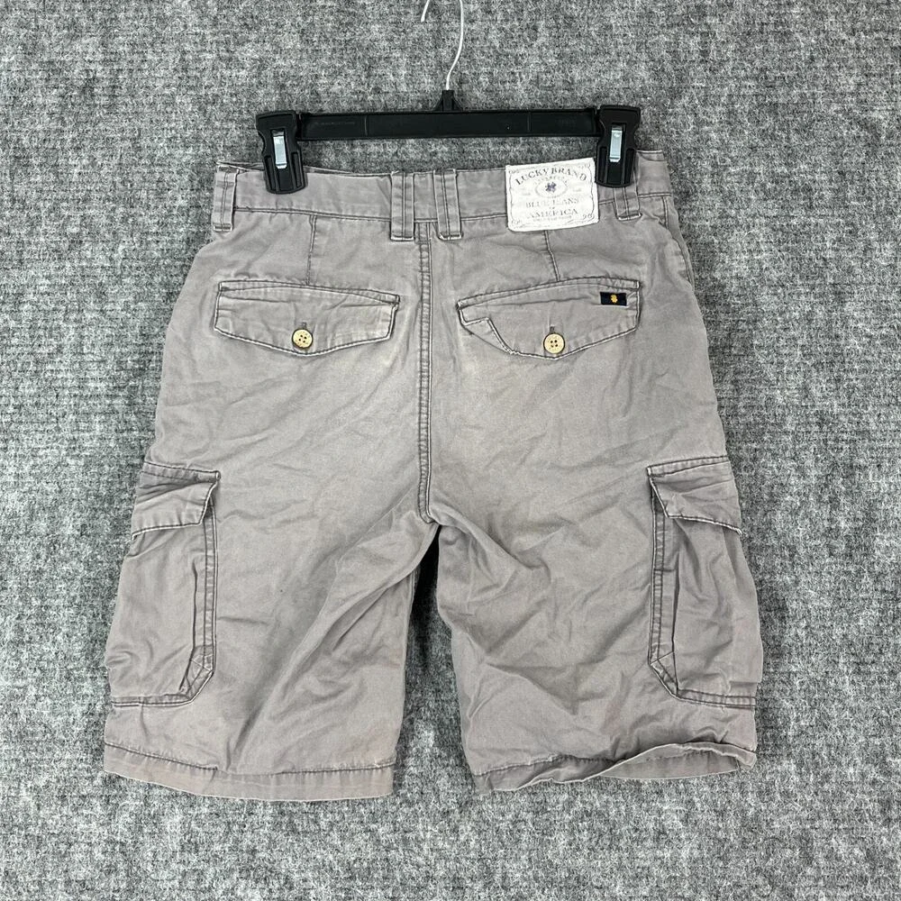 Lucky Brand Shorts Boys 12 Cargo Adjustable Waist Gray Play‎ Casual Bottoms